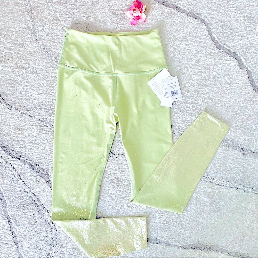 💕Beyond Yoga Green/Gold Gradient Leggings SZ L